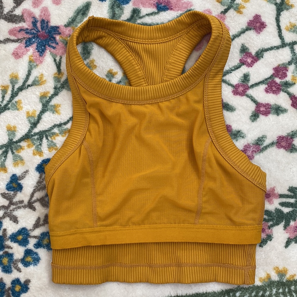 Free People Movement Yellow Ribbed Tank - Picture 3 of 3